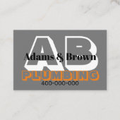 gedurfd modern voor loodgieter of ander beroep gri visitekaartje (Voorkant)