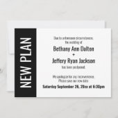 Gedurfd nieuw plan, uitgestelde bruiloft aankondig kaart (Voorkant)