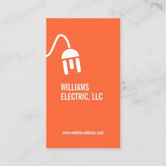 GEDURFD ORANJE ELEKTRICIEN MODERN VISITEKAARTJE (Voorkant)