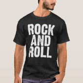 gedurfd Rock and Roll logo-ontwerp T-shirt (Voorkant)