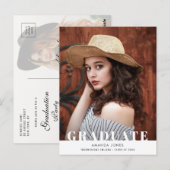 GEDURFD | Uitnodiging voor een modern foto-afstude (Voorkant / Achterkant)