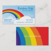 GEDURFD VISITEKAARTJE:: leuke regenboog 1L Visitekaartje (Voorkant / Achterkant)