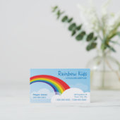 GEDURFD VISITEKAARTJE:: leuke regenboog 1L Visitekaartje (Staand voorkant)