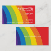 GEDURFD VISITEKAARTJE:: leuke regenboog 2L Visitekaartje (Voorkant / Achterkant)