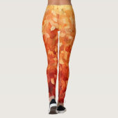 🌺 Gedurfde abstracte Floral in rood en roze 🌺 Leggings (Achterkant)