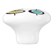 Gedurfde Abstracte ophangcirkels Midden-eeuws mode Keramische Knop (Zijkant)