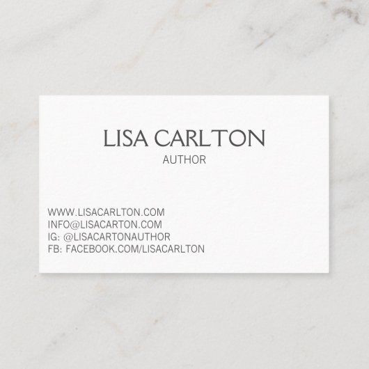 gedurfde Abstracte veer Visitekaartje (Achterkant)