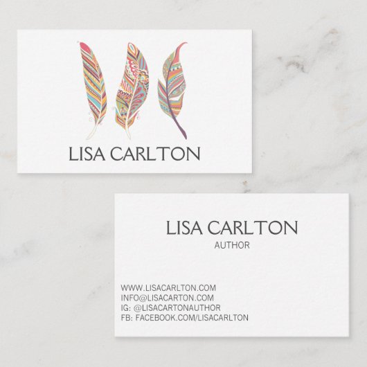 gedurfde Abstracte veer Visitekaartje (Voorkant / Achterkant)