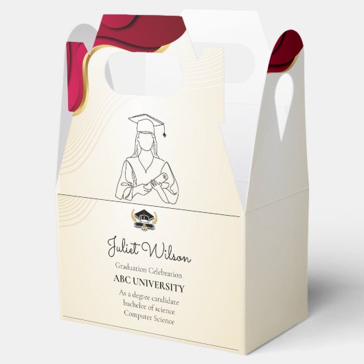 Gedurfde afstuderen stijlvolle start bedankdoosjes (Geopend)