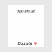 Gedurfde ambitie visionaire ondernemersdrift sticker (Vel)