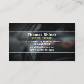 Gedurfde automobielstijl visitekaartje (Achterkant)