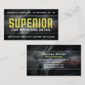 Gedurfde automobielstijl visitekaartje (Voorkant / Achterkant)