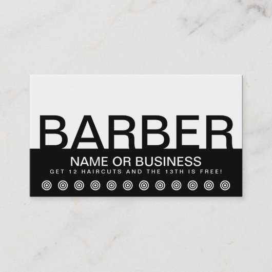 gedurfde BARBER klantenkaart Klantenkaartje (Voorkant)