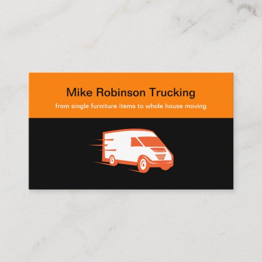 Gedurfde bewegende en trucking Visitekaartjes (Voorkant)