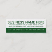 gedurfde BILLIARDS klantenloyaliteit Klantenkaartje (Achterkant)