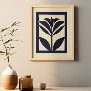 gedurfde botanische schaduw poster