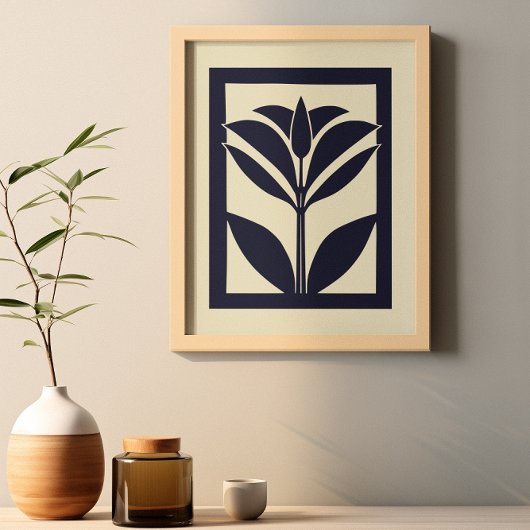 gedurfde botanische schaduw poster