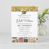 Gedurfde college elegant afstuderen begin kaart (Staand voorkant)