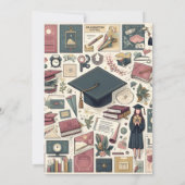 Gedurfde college elegant afstuderen begin kaart (Achterkant)