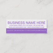 gedurfde CUPCAKES klantenbinding Klantenkaartje (Achterkant)