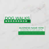 gedurfde DOG WALKS klantenloyaliteit Klantenkaartje (Voorkant / Achterkant)