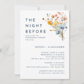 Gedurfde elegante bloemenavond voor repetitie dine kaart (Voorkant)