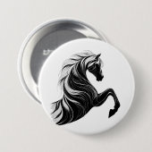 Gedurfde en elegante Horse Design Button (Voorkant /achterkant)