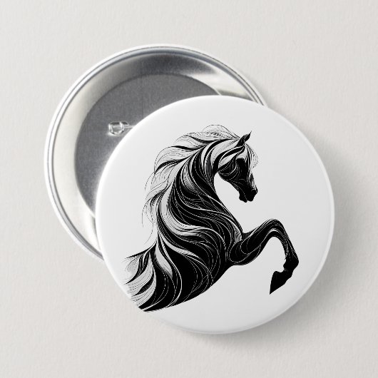 Gedurfde en elegante Horse Design Button (Voorkant /achterkant)