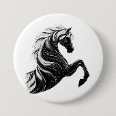 Gedurfde en elegante Horse Design Button (Voorkant)