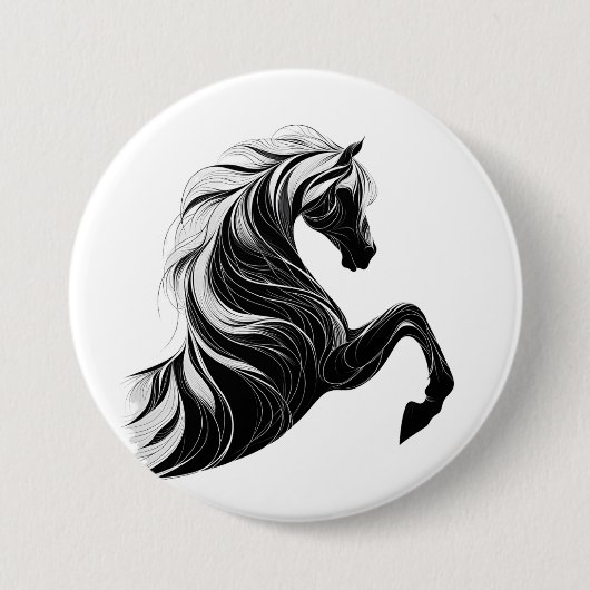 Gedurfde en elegante Horse Design Button (Voorkant)