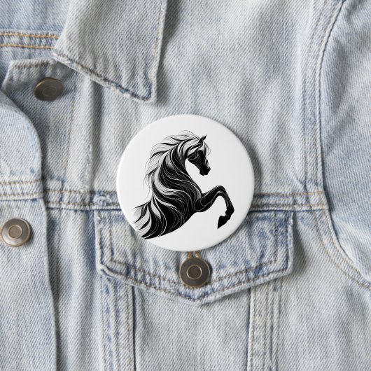 Gedurfde en elegante Horse Design Button (In situ)
