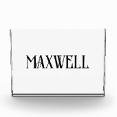 Gedurfde en elegante zwarte familienaam fotoblokken (Voorkant)