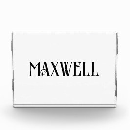 Gedurfde en elegante zwarte familienaam fotoblokken