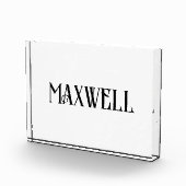 Gedurfde en elegante zwarte familienaam fotoblokken (Rechts)