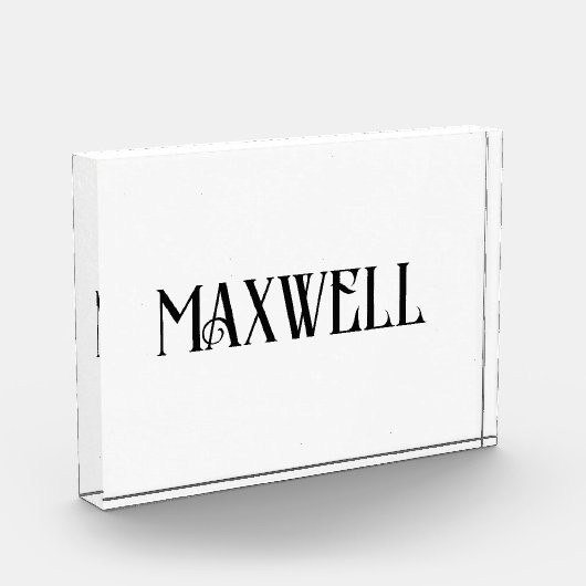 Gedurfde en elegante zwarte familienaam fotoblokken (Links)