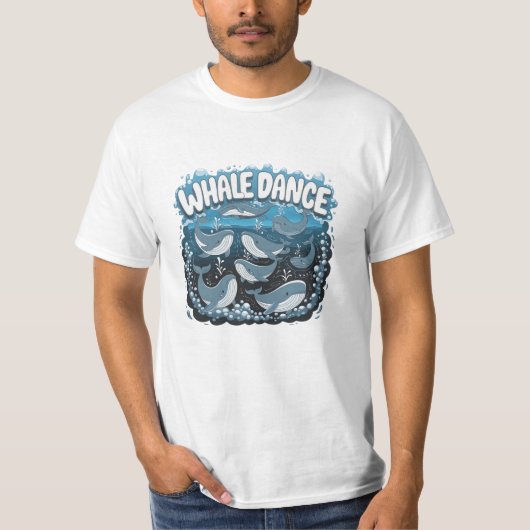 Gedurfde en grillige walviskunst t-shirt (Voorkant)