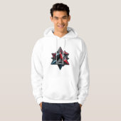 Gedurfde en moderne Abstracte kunst Hoodie (Voorkant volledig)