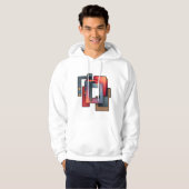 Gedurfde en moderne Abstracte kunst Hoodie (Voorkant volledig)