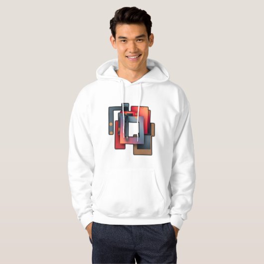 Gedurfde en moderne Abstracte kunst Hoodie (Voorkant volledig)