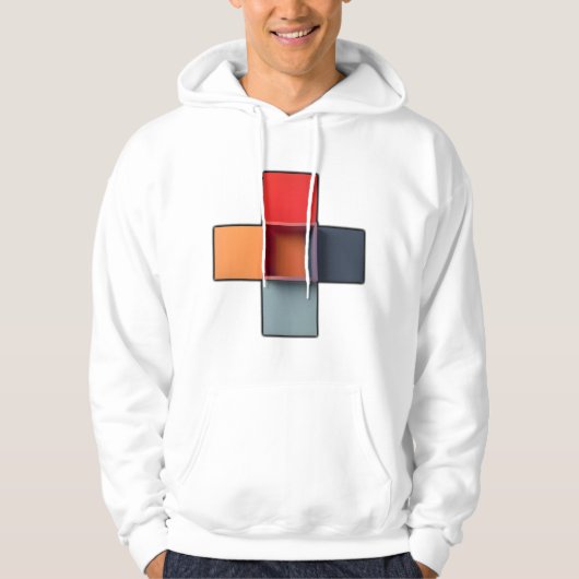Gedurfde en moderne Abstracte kunst Hoodie (Voorkant)