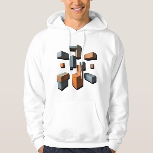 Gedurfde en moderne Abstracte kunst Hoodie (Voorkant)