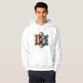 Gedurfde en moderne Abstracte kunst Hoodie (Voorkant volledig)