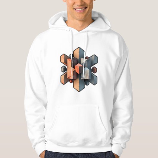 Gedurfde en moderne Abstracte kunst Hoodie (Voorkant)
