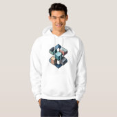 Gedurfde en moderne Abstracte kunst Hoodie (Voorkant volledig)