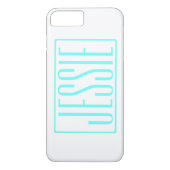 Gedurfde en moderne Jouw naam of woord | Turquoise Case-Mate iPhone Case (Achterkant)