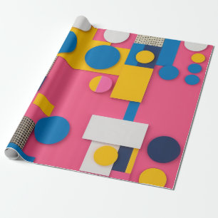 Gedurfde en speelse geometrische vormen in levendi cadeaupapier