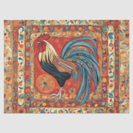 Gedurfde en trendy haan tissuepapier