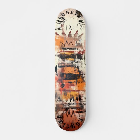 Gedurfde graffiti-geïnspireerd met Abstracte gelaa Persoonlijk Skateboard (Voorkant)