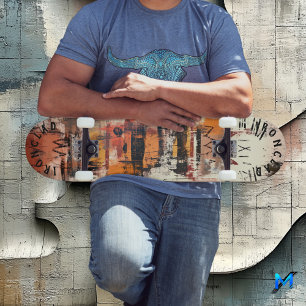 Gedurfde graffiti-geïnspireerd met Abstracte gelaa Persoonlijk Skateboard