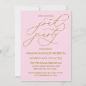 GEDURFDE GRILLIGE CALLIGRAFIE AFSTUDEREN UITNODIGI KAART (Achterkant)